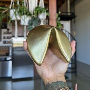 Golden fortune cookie